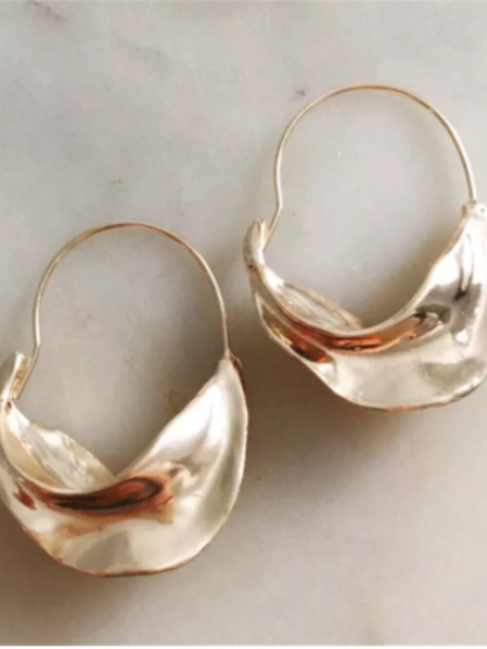 Gold Twisted hoop Earrings